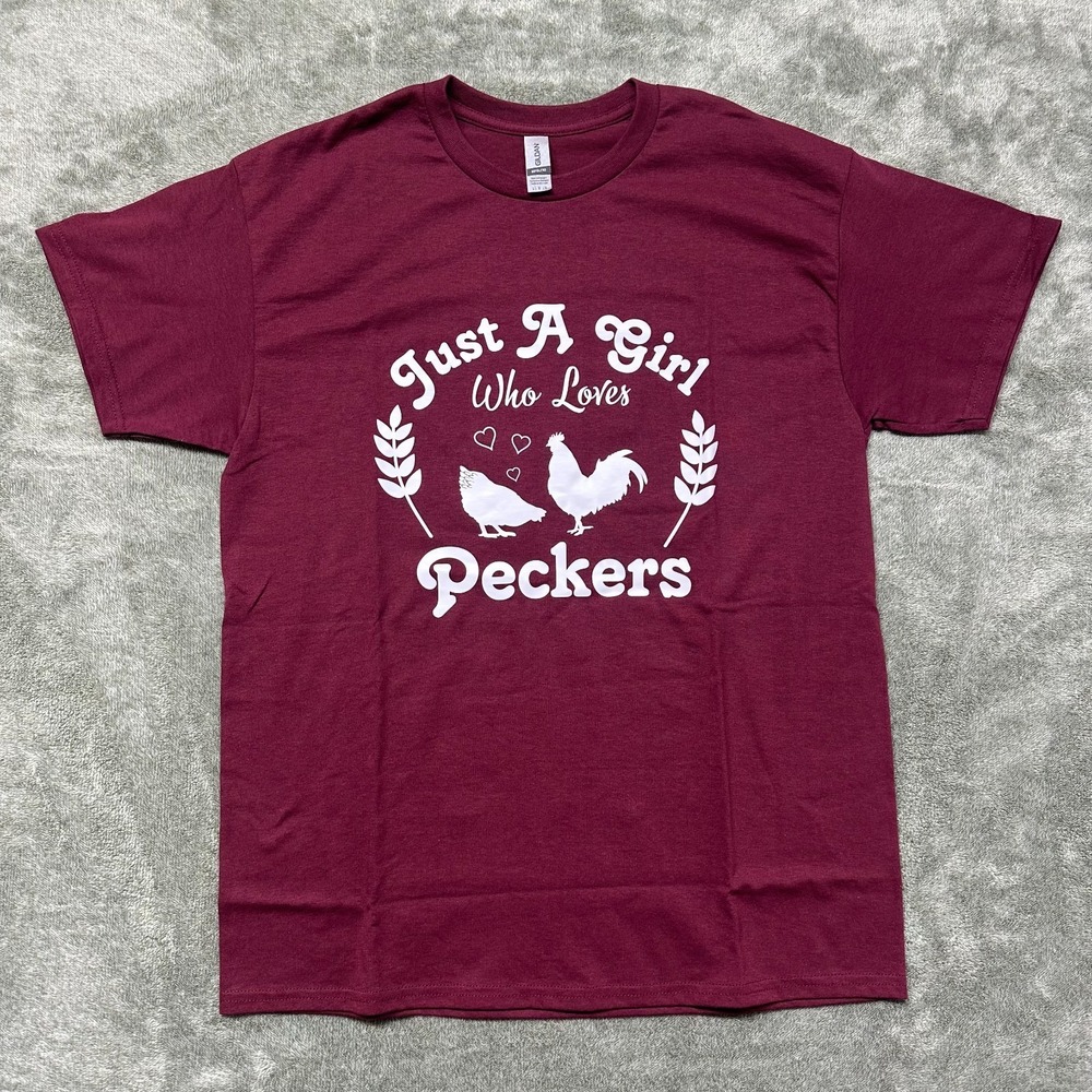 Chickens - Peckers - Farm Life - Graphic T-shirt - Size Large - Womens - Funny‎